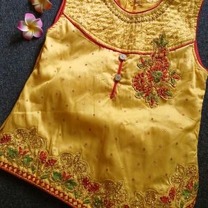 Yellow  And Red Lehenga