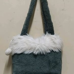 Imported Stylish Fur Tote Bag