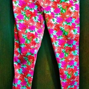 Floral Print Jeans