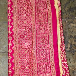 Khadi Silk Ajarakh Printed Saree