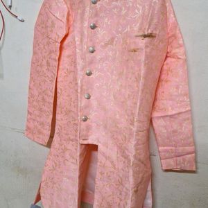 Kurta |Peach|Golden Design|No Pajama