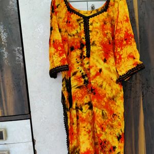 Tie Dye Lace Kurti