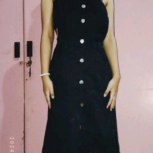 Black Dungaree Dress