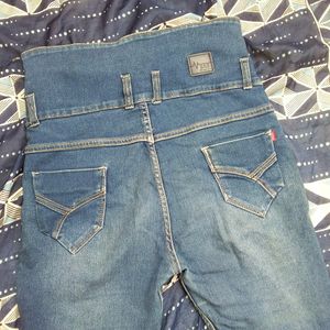 High Waist Blue Jeans