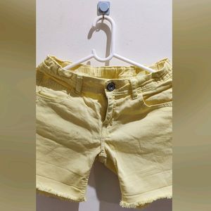 Yellow Jeans Shorts