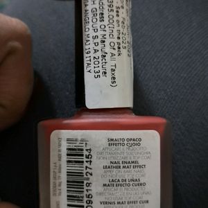 Matte Red Leather Finish Nail Paint