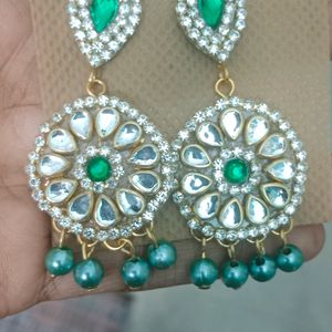 Beautiful Kundhan Earrings Hand Made