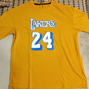 Mustard Yellow Lakers Oversized Tshirt For Women..