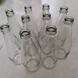 10 Empty Glass Bottles