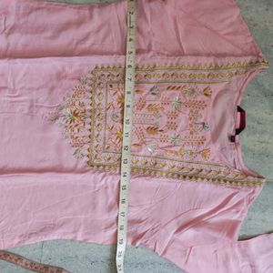 1 Time Wear New Like Baby Pink Kurti In sale