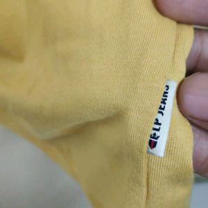 Louis Philippe Yellow Printed Tshirt Men