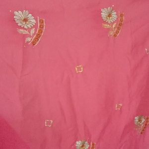 Georgette Pink Saree 🥻