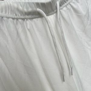 White Sheer Straight Trouser