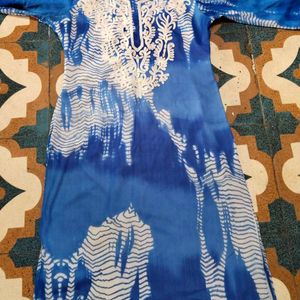 Blue Embroidery Kurti