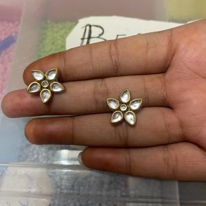 KUNDAN FLOWER EARRING 🌼