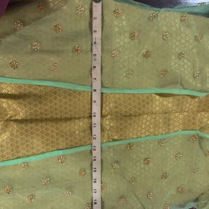 Banarasi Suit With Net Long Koti