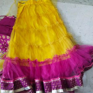 Heavy Work Lehnga Choli For Kids