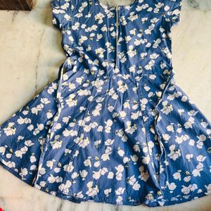 Blue Cotton Frock