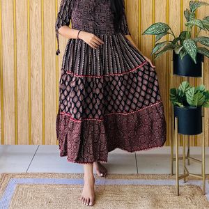 Ajrakh Block Print One Piece Dress