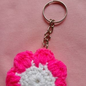 Crochet Flower Keychain