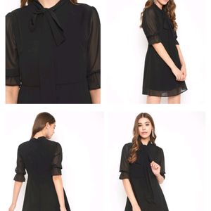 Berrylush Women Fit & Flare Black Dress