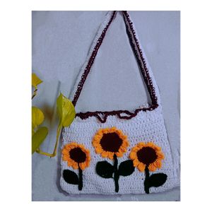 Comb Of Crochet Sunflower 🌻 Bag&Tulip Bouquet🌷