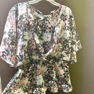 New Peplum Floral Top (S-L)