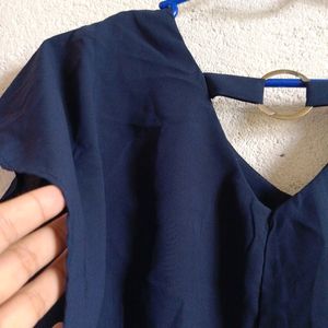 Navy Blue Formal Top