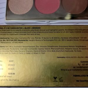 Chisle Kit 3 In 1 Blush Highlighter Bronzer