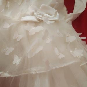 White Frill Lave Frock