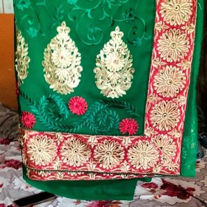 Green Saree For Mehendi Occasion