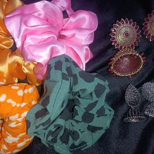 Scrunchies Nd Earrings