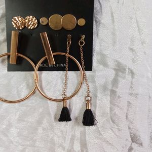 Pack Of 5 Aesthetic Earrings