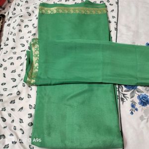 Beautiful  Green Saree Withblouse