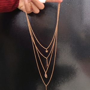 Gold Plated Multi Layered Aesthetic Chain