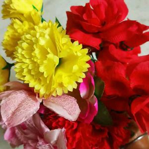 Fruit Basket And Flower Combo