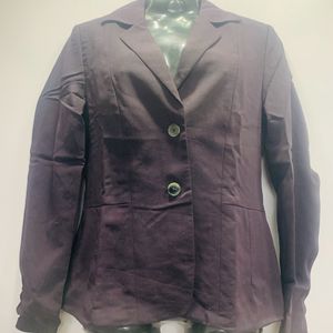 Burgundy Solid Casual/Formal Blazer