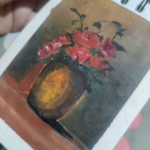 Vintage Flower Pot Painting