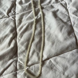 White Crystal Pearl Necklace