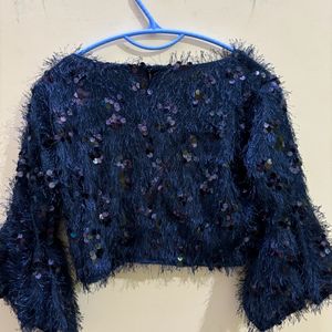 Blue Shimmer Party Top