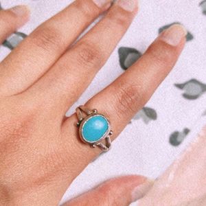 Firoza  Turquoise  Gemstone Ring