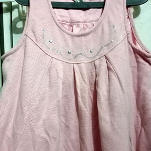 Woolen Baby Pink Kurti Free Size