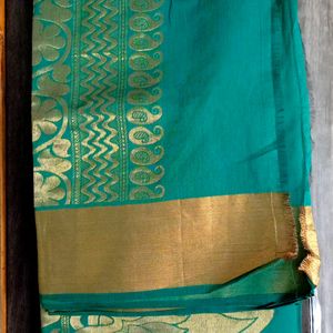 Peacock Colour Saree New