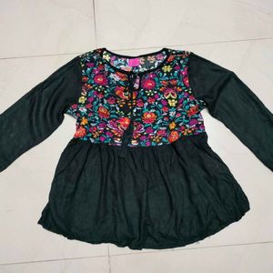 Printed Peplum Top