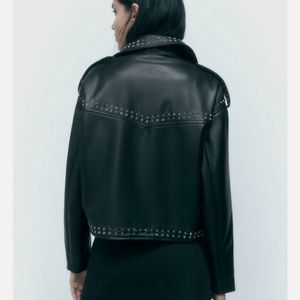 Zara Studded Leather Jacket