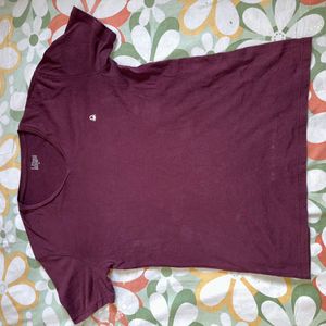 Man’s Beneton Cotton Purple T-shirt For Men