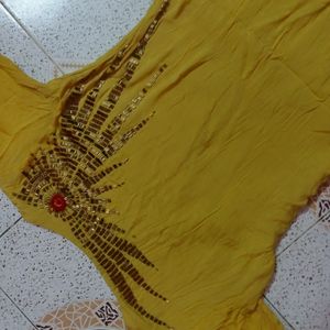 Yellow Kurta Duppata Set