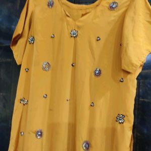 Gorgeous Wooden Coloured Suit With Heavy Dupatta A