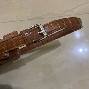 BROWN BAGUETTE SHOULDER BAG