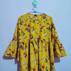 Printed Yellow Top Women